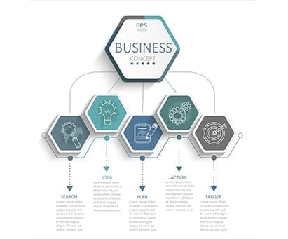 Vector illustration infographic template with 3D hexagons paper label, business template for presentation. Creative concept for infographic, diagram, flowchart, workflow layout, content, steps, chart.